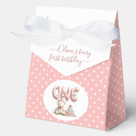 Teddy Bear and Polka Dot Happy Birthday  Bedankdoosjes