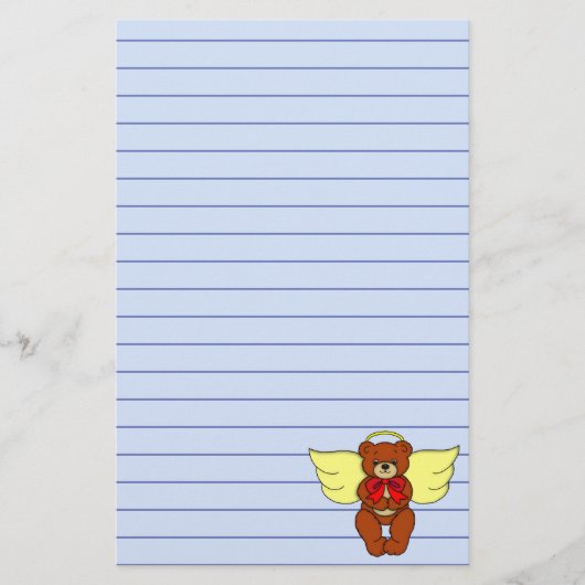 Teddy Bear Angel Briefpapier (Voorkant)