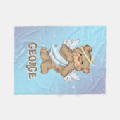 Teddy Bear Angel Fleece Deken (Voorkant (Horizontaal))