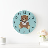 Teddy Bear Animal Wall Clock Grote Klok (Huis)