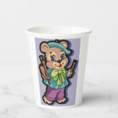 Teddy Bear Artiest Papieren Bekers (Voorkant)