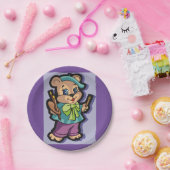 Teddy Bear Artiest Papieren Bordje (Feest)
