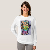Teddy Bear Artist with Beret and Paint Brushes T-shirt (Voorkant volledig)
