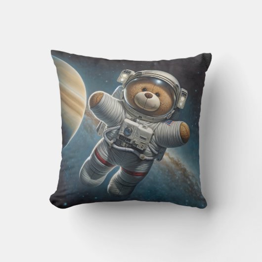 Teddy Bear Astronaut Baby Boy Kussen (Voorkant)