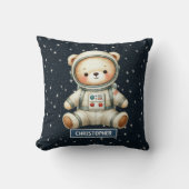 Teddy Bear Astronaut Baby Boy Pillow Space Nursery Kussen (Voorkant)