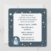 Teddy Bear Astronaut Baby Jongensdouche Kaart (Achterkant)