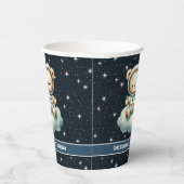 Teddy Bear Astronaut Boy Party Cups Ruimteverjaard Papieren Bekers (Rechts)