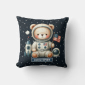 Teddy Bear Astronaut Decoratief Kussen Baby Boy (Voorkant)
