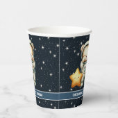 Teddy Bear Astronaut Gepersonaliseerde Jongensverj Papieren Bekers (Rechts)