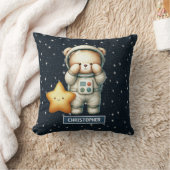 Teddy Bear Astronaut Kussen Baby Boy Kwekerij Deco (Deken)