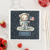 Teddy Bear Astronaut Party Napkins Boy Verjaardag Servet (Insitu)