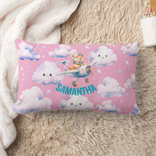 Teddy Bear Aviator Lumbar Pillow Kussen (Deken)