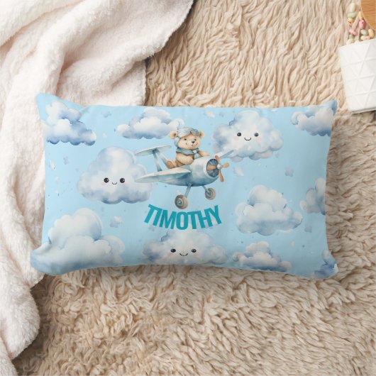 Teddy Bear Aviator Lumbar Pillow Kussen (Deken)
