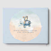 Teddy Bear Aviator Oh Boy Baby shower Gastenboek (Achterkant)