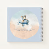 Teddy Bear Aviator Oh Boy Baby shower Notitieboek (Achterkant)