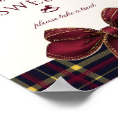 Teddy Bear Babies are sweet Red Bow Plaid Poster (Hoek)