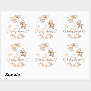 Teddy Bear Baby Baby shower Ballon Ronde Sticker