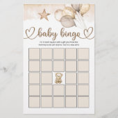Teddy Bear Baby Baby shower Bingo Game (Voorkant)