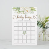 Teddy Bear Baby Baby shower Bingo Game (Staand voorkant)