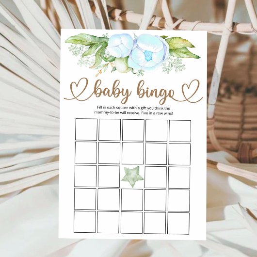Teddy Bear Baby Baby shower Bingo Game