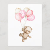 Teddy Bear Baby Baby shower Bucket List (Achterkant)