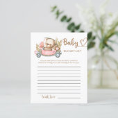 Teddy Bear Baby Baby shower Bucket List (Staand voorkant)