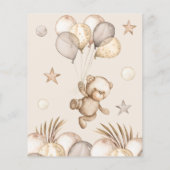 Teddy Bear Baby Baby shower Bucket List (Achterkant)