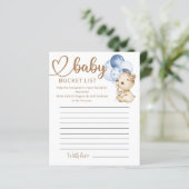 Teddy Bear Baby Baby shower Bucket List (Staand voorkant)