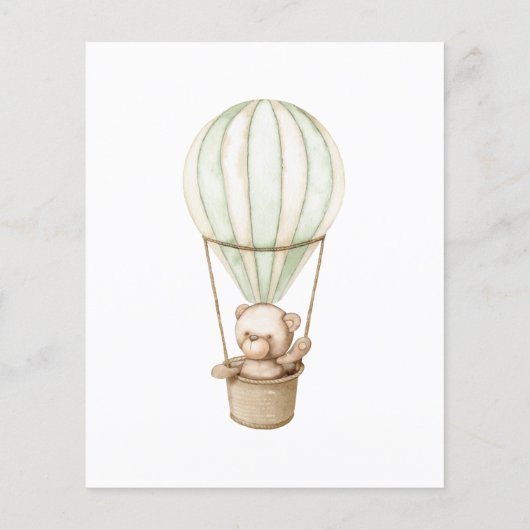 Teddy Bear Baby Baby shower Bucket List (Achterkant)