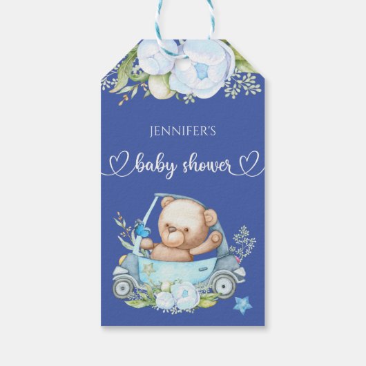Teddy Bear Baby Baby shower Cadeaulabel (Achterkant)