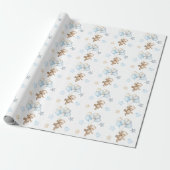 Teddy Bear Baby Baby shower Collectie Cadeaupapier (Uitgerold)