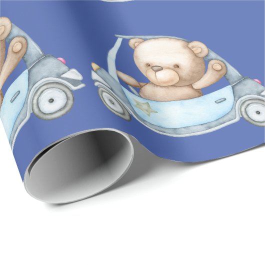 Teddy Bear Baby Baby shower Collectie Cadeaupapier (Rol Hoek)