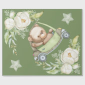 Teddy Bear Baby Baby shower Collectie Wrappi Cadeaupapier (Vlak)