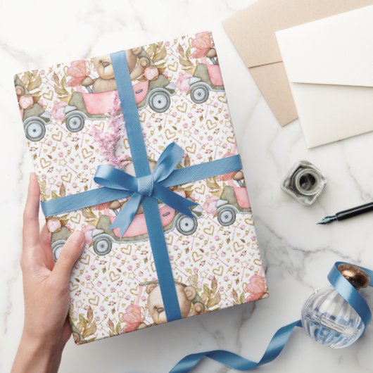 Teddy Bear Baby Baby shower Collectie Wrappi Cadeaupapier (Geschenken)