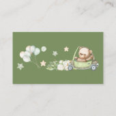 Teddy Bear Baby Baby shower Diaper Raffle En Informatiekaartje (Achterkant)