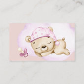 Teddy Bear Baby Baby shower Diaper Raffle Informatiekaartje (Achterkant)