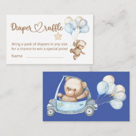 Teddy Bear Baby Baby shower Diaper Raffle Informatiekaartje