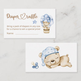 Teddy Bear Baby Baby shower Diaper Raffle Informatiekaartje