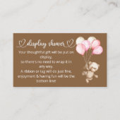 Teddy Bear Baby Baby shower Enclosure Kaart (Voorkant)