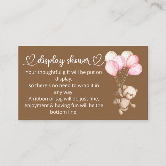 Teddy Bear Baby Baby shower Enclosure Kaart (Voorkant)