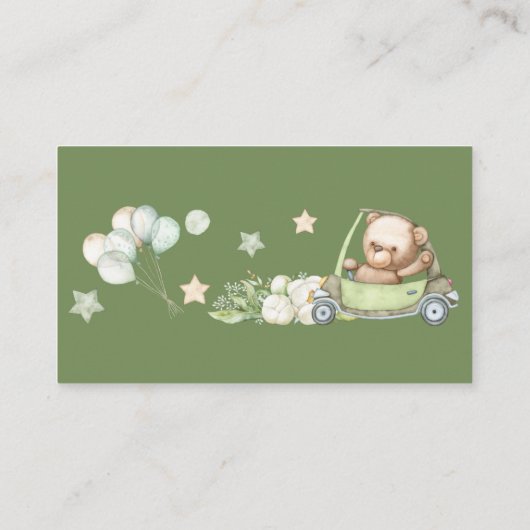 Teddy Bear Baby Baby shower Enclosure Kaart (Achterkant)