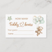 Teddy Bear Baby Baby shower Enclosure Kaart (Voorkant)