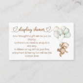 Teddy Bear Baby Baby shower Enclosure Kaart (Voorkant)