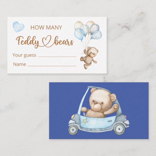 Teddy Bear Baby Baby shower Enclosure Kaart (Voorkant / Achterkant)