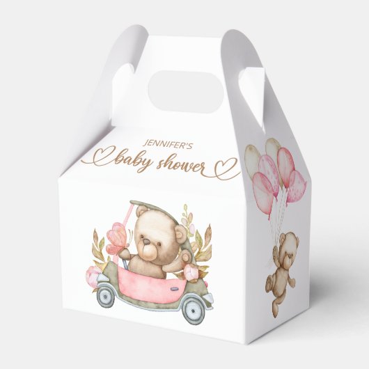 Teddy Bear Baby Baby shower Favor Box Bedankdoosjes (Voorkant Zijde)