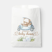 Teddy Bear Baby Baby shower Floral Bedankzakje (Voorkant)