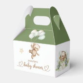 Teddy Bear Baby Baby shower Floral Favor Box Bedankdoosjes (Voorkant Zijde)
