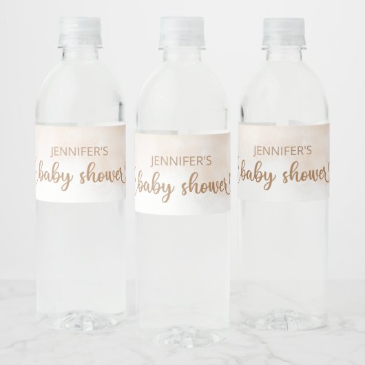 Teddy Bear Baby Baby shower Genderneutraal Beer Waterfles Etiket (Flessen)