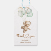 Teddy Bear Baby Baby shower Gift Labels Cadeaulabel (Achterkant)