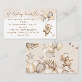 Teddy Bear Baby Baby shower Informatiekaartje